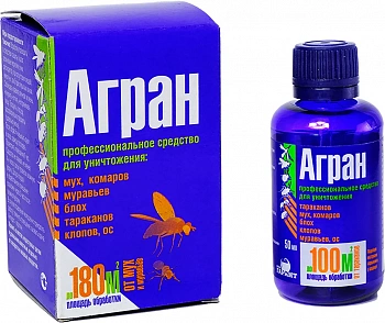 Агран к.э. 55% от тараканов коробка, 50 мл